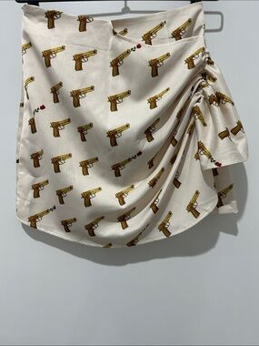 ZEMETA GUN PRINT MINI SKIRT